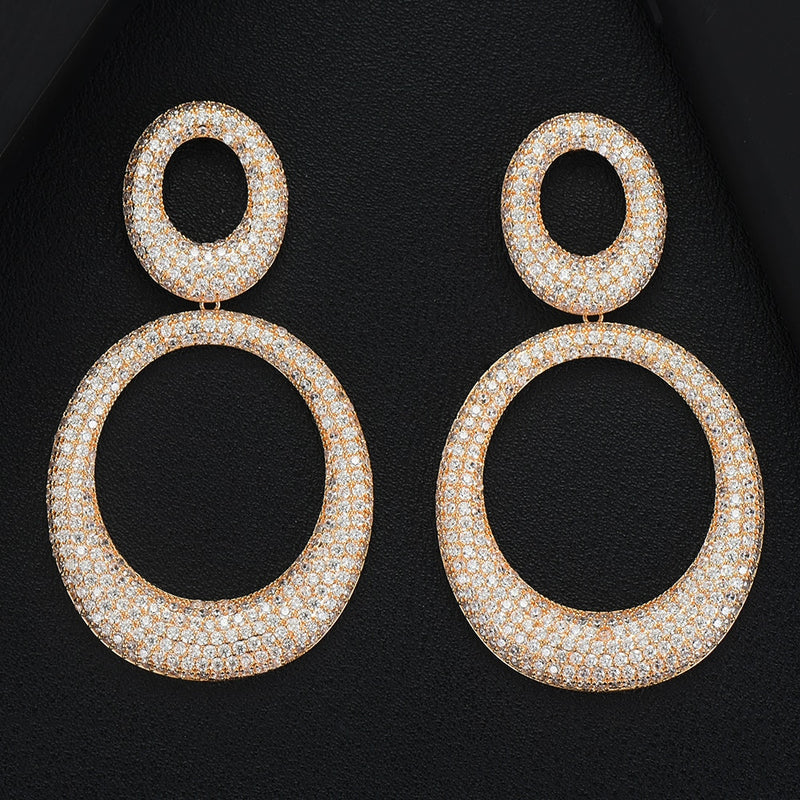 Oliva Micro Pavé Oval Earrings - £339
