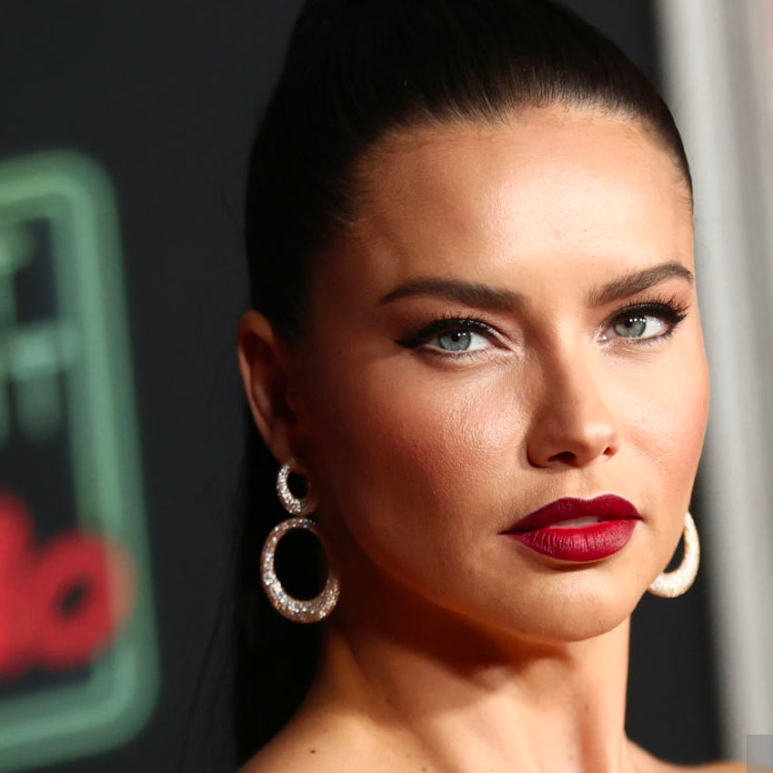 Adriana Lima wears A PERDIFIATO JEWELLERY the Oliva earrings 