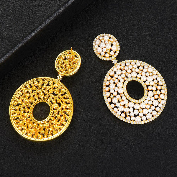 Perla Pearl Embellished Earrings - £259