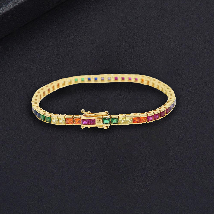 Pisa Rainbow Baguette Bracelet
