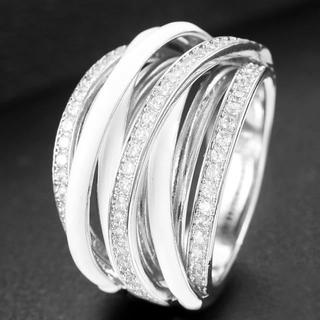 Prato Crossover Stack Rings - £137