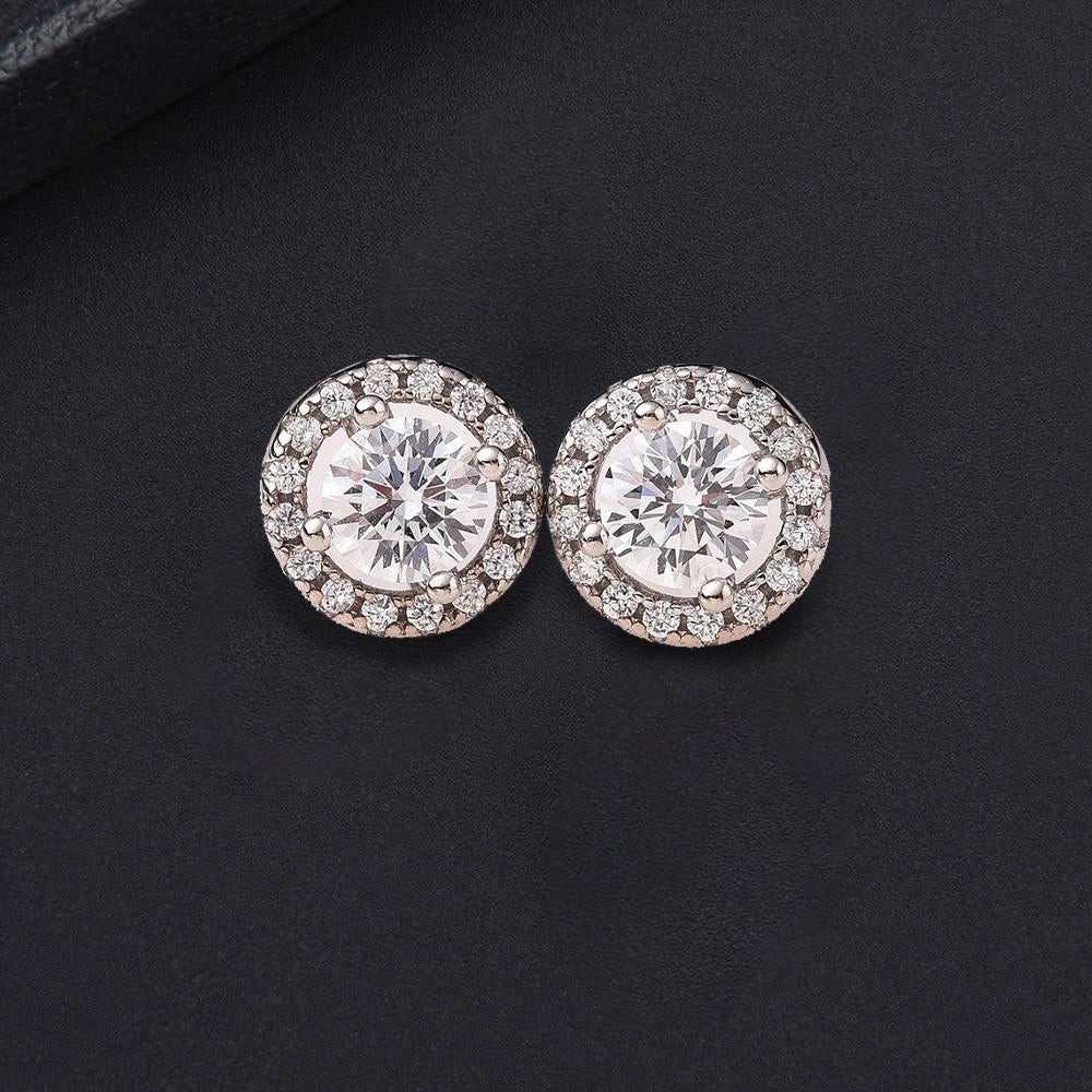 Royale Round Diamond Stud Earrings