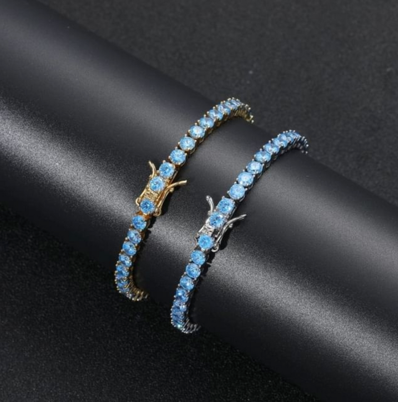 Sky Aquamarine Blue Tennis Bracelet