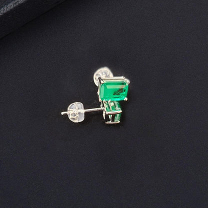 Taranto Green Diamond Stud Earrings