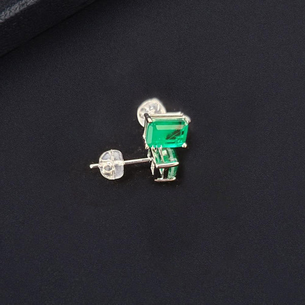 Taranto Green Diamond Stud Earrings