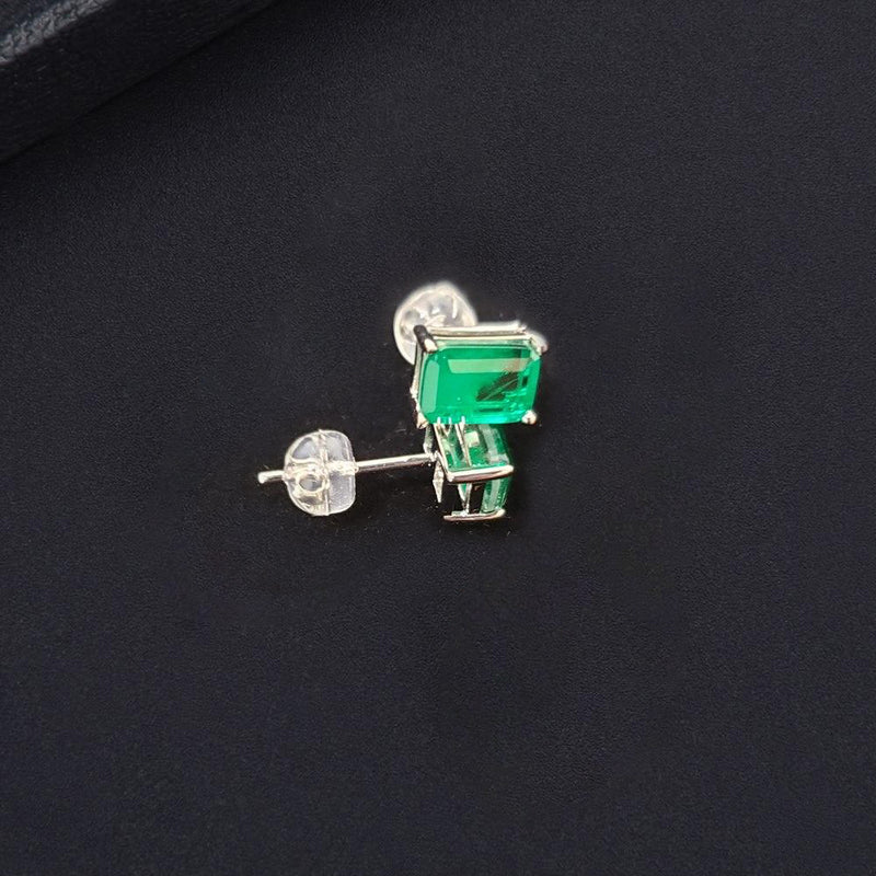 Taranto Green Diamond Stud Earrings