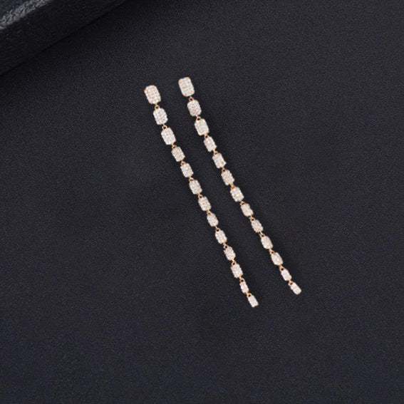 Tassel Diamond Drop Earrrings