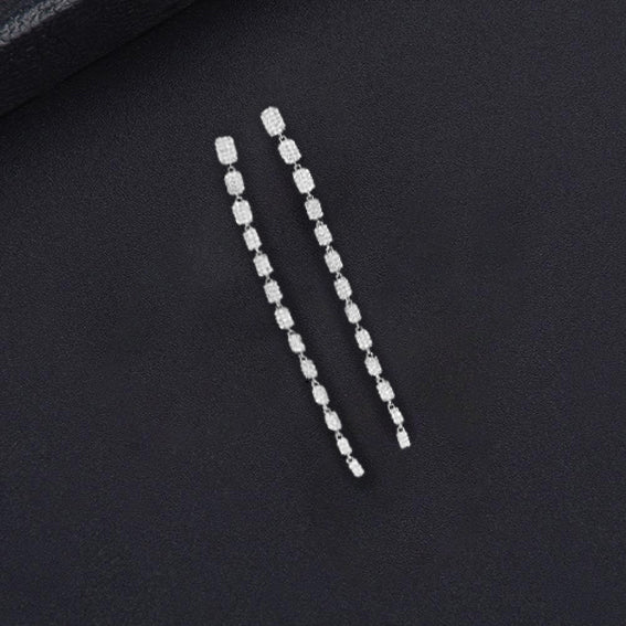 Tassel Diamond Drop Earrrings
