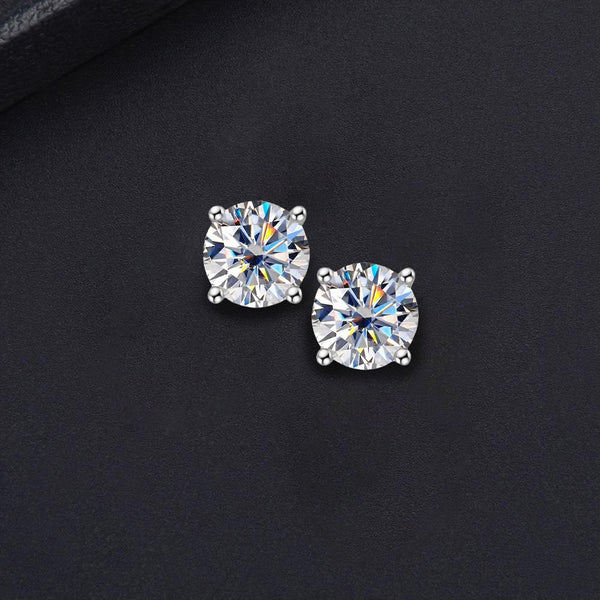 Trapani Round Diamond Stud Earrings - £250