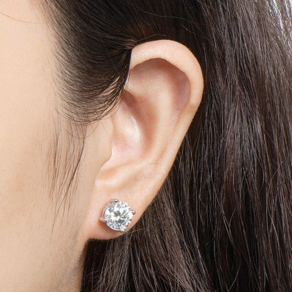 Trapani Round Diamond Stud Earrings - £250