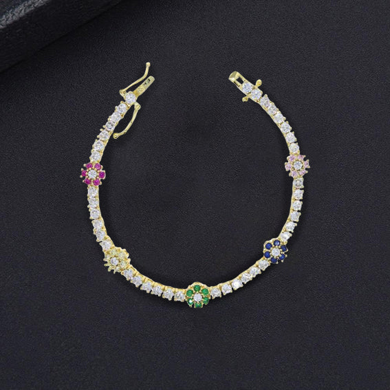 Daisy Charm Tennis Bracelet