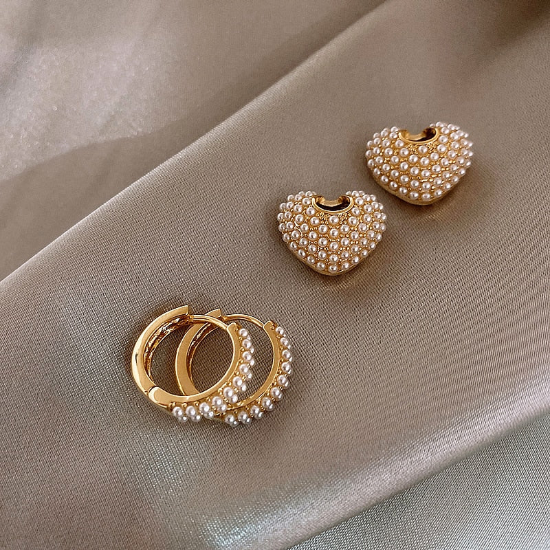 Precious Pearl Pendant Earrings