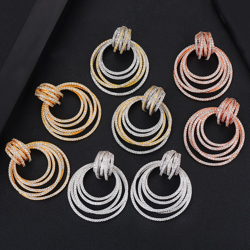 Constellation Dangling Moissanite Hoops