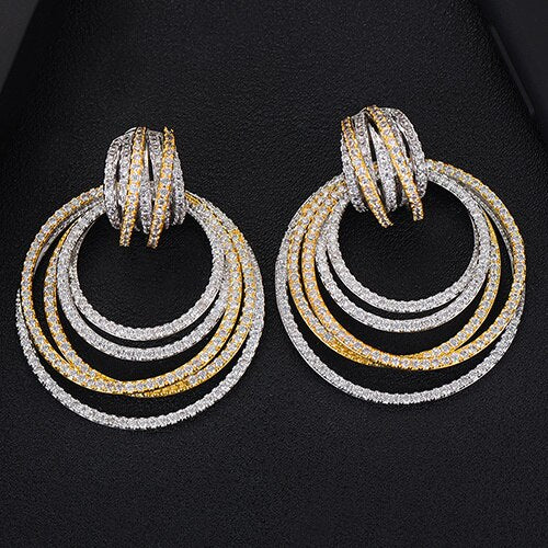 Constellation Dangling Moissanite Hoops