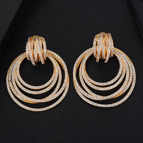 Constellation Dangling Moissanite Hoops