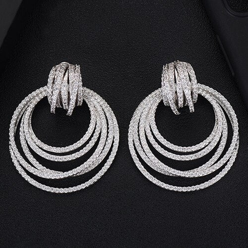 Constellation Dangling Moissanite Hoops