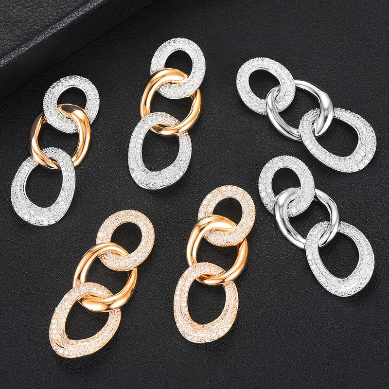 Triplicare Triple Linked Earrings