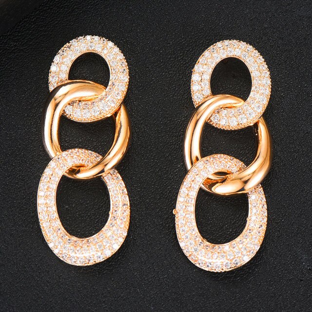 Triplicare Triple Linked Earrings